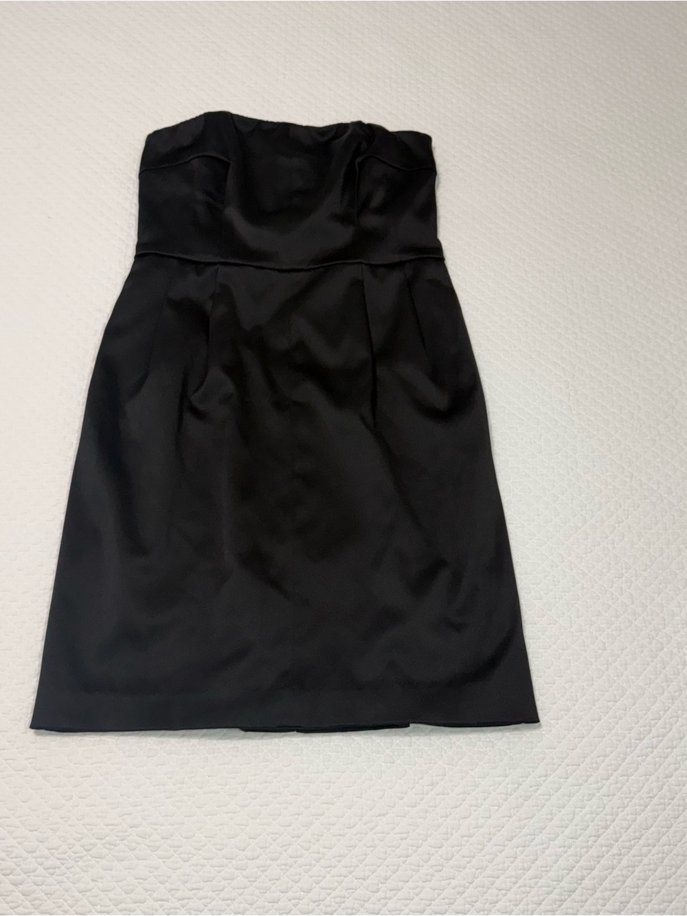 Express Black Strapless Satin Dress